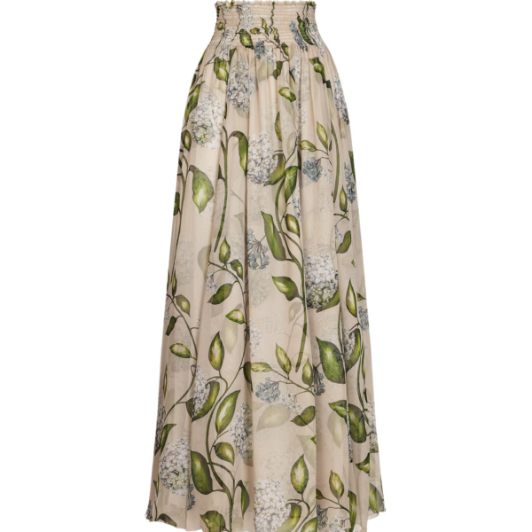 Oscar de la Renta Porcelain Flower Chiffon Maxi Skirt - Oscar de la Renta Skirts - American Couture - Shop at Coveti