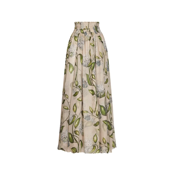 Oscar de la Renta Porcelain Flower Chiffon Maxi Skirt - Oscar de la Renta Skirts - American Couture - Shop at Coveti