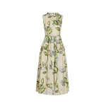 Oscar de la Renta Porcelain Flower Cotton Poplin Dress - Oscar de la Renta Dresses - American Couture - Shop at Coveti