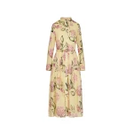 Oscar de la Renta Porcelain Flower Cotton Poplin Long-Sleeve Dress - Oscar de la Renta Dresses - American Couture - Shop at Coveti