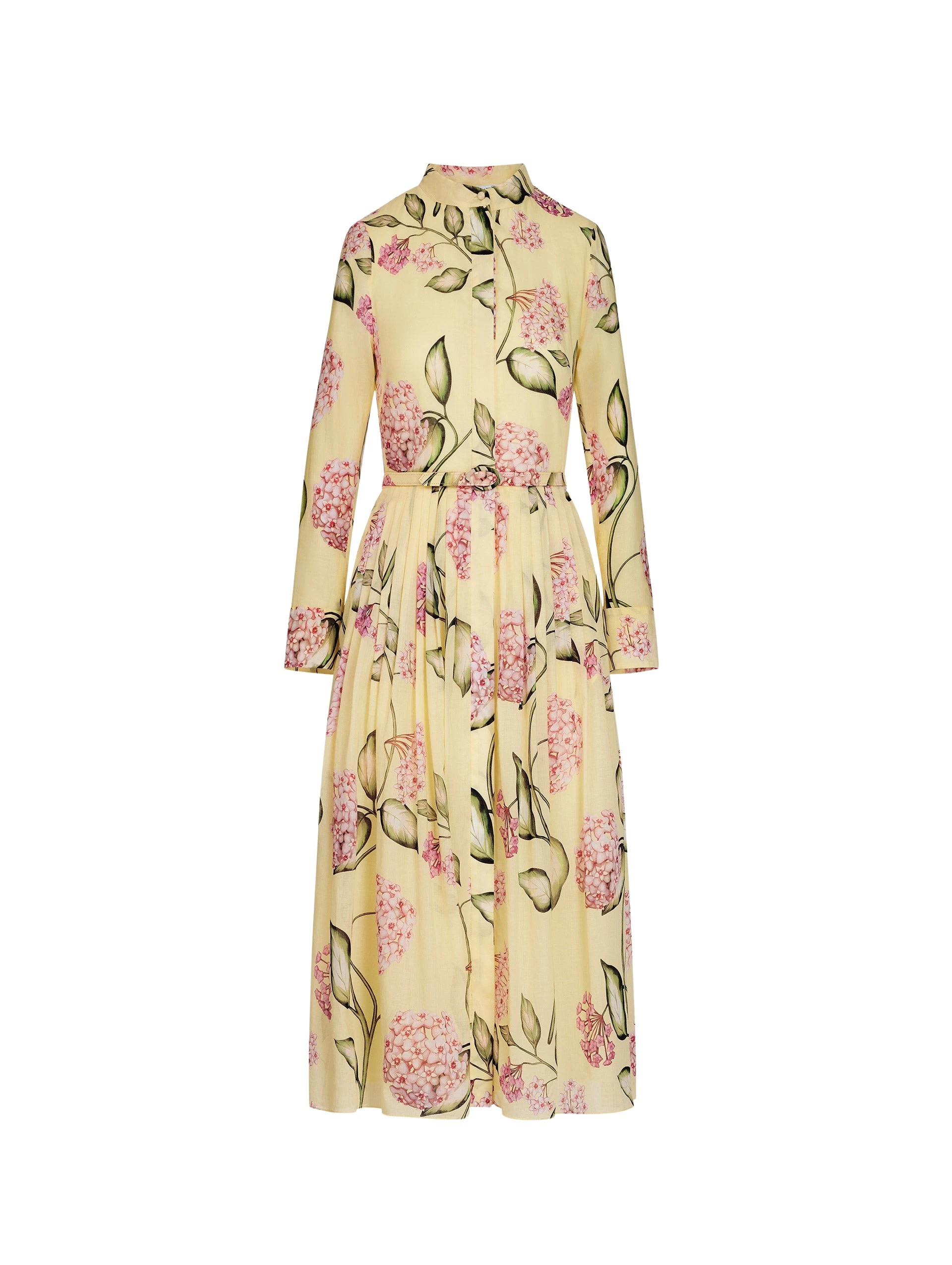 Porcelain-Flower-Cotton-Poplin-Long-Sleeve-Dress-Oscar-de-la-Renta-Dresses23151_nobg Oscar de la Renta Porcelain Flower Cotton Poplin Long-Sleeve Dress - Oscar de la Renta Dresses - American Couture - Shop at Coveti