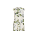 Oscar de la Renta Porcelain Flower Cotton Poplin Mini Dress - Oscar de la Renta Dresses - American Couture - Shop at Coveti