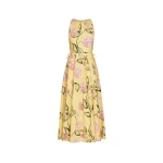Oscar de la Renta Porcelain Flower Cotton Poplin Pleated Dress - Oscar de la Renta Dresses - American Couture - Shop at Coveti