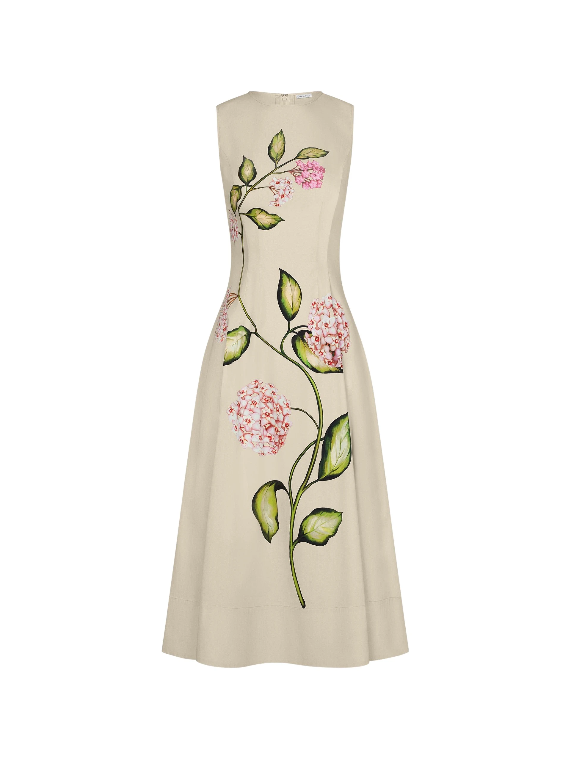 Porcelain-Flower-Cotton-Poplin-Sleeveless-Dress-Oscar-de-la-Renta-Dresses54066_nobg Oscar de la Renta Porcelain Flower Cotton Poplin Sleeveless Dress - Oscar de la Renta Dresses - American Couture - Shop at Coveti