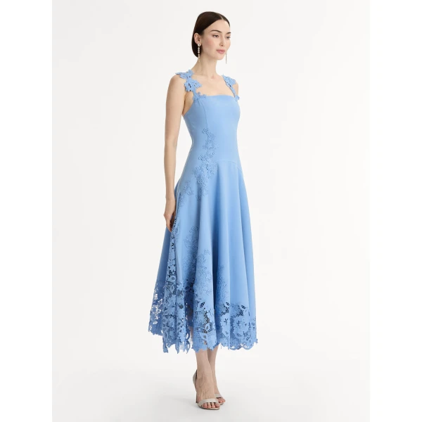 Oscar de la Renta Porcelain Flower Guipure Dress - Oscar de la Renta Dresses - American Couture - Shop at Coveti
