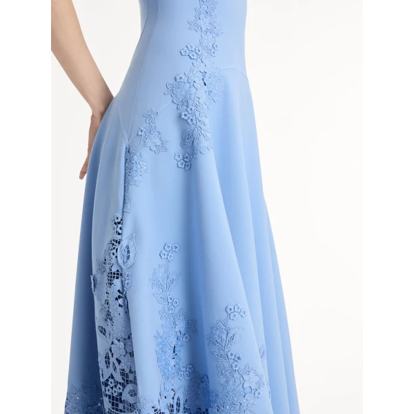 Oscar de la Renta Porcelain Flower Guipure Dress - Oscar de la Renta Dresses - American Couture - Shop at Coveti