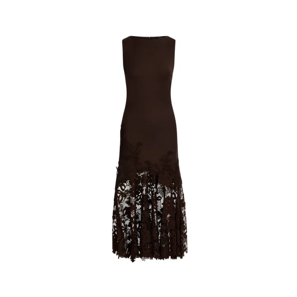 Oscar de la Renta Porcelain Flower Guipure Trumpet Dress - Oscar de la Renta Dresses - American Couture - Shop at Coveti