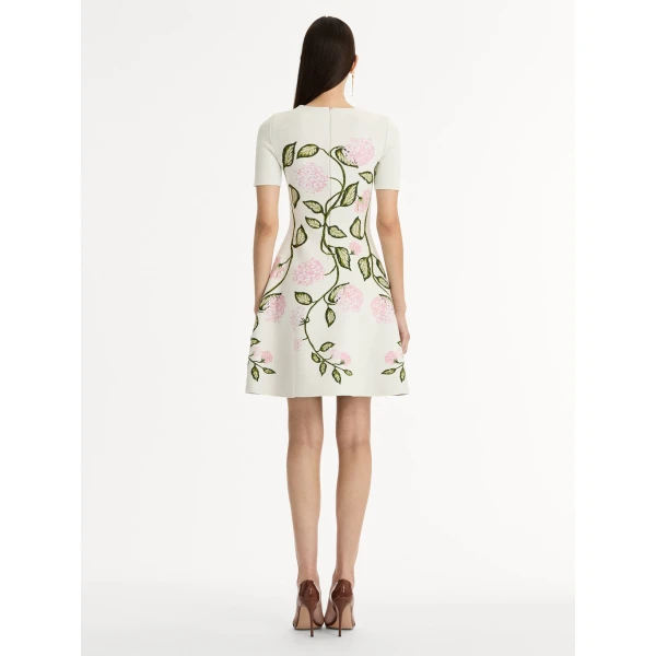 Oscar de la Renta Porcelain Flower Jacquard Dress - Oscar de la Renta Dresses - American Couture - Shop at Coveti