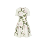 Oscar de la Renta Porcelain Flower Jacquard Dress - Oscar de la Renta Dresses - American Couture - Shop at Coveti
