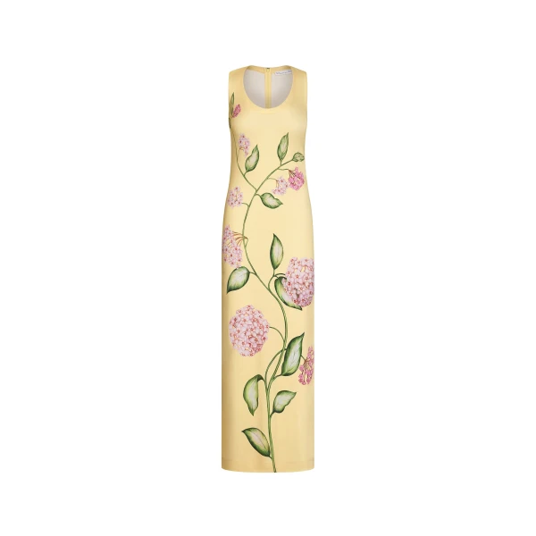 Oscar de la Renta Porcelain Flower Jersey Dress - Oscar de la Renta Dresses - American Couture - Shop at Coveti