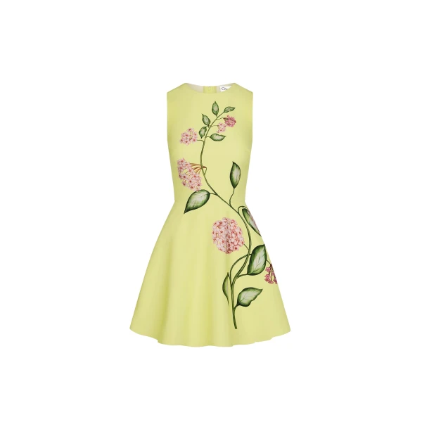 Oscar de la Renta Porcelain Flower Mini Dress - Oscar de la Renta Dresses - American Couture - Shop at Coveti