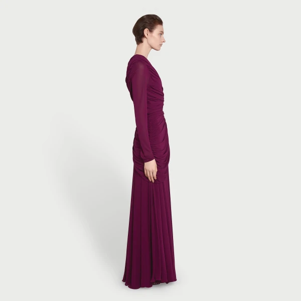 Giambattista Valli Purple Draped Maxi Dress - Giambattista Valli Dresses - Romantic Couture - Shop at Coveti