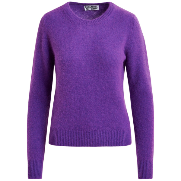 Essentiel Antwerp Purple angora blend knit - Essentiel Antwerp Knitwear - Colorful Belgian Design - Shop at Coveti