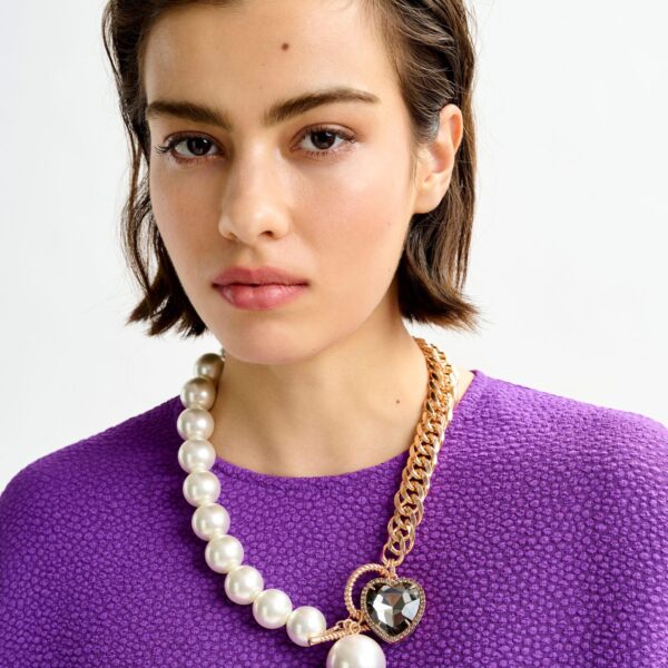 Essentiel Antwerp Purple mini dress with wide sleeves - Essentiel Antwerp Dresses - Colorful Belgian Design - Shop at Coveti