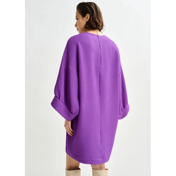Essentiel Antwerp Purple mini dress with wide sleeves, view 5