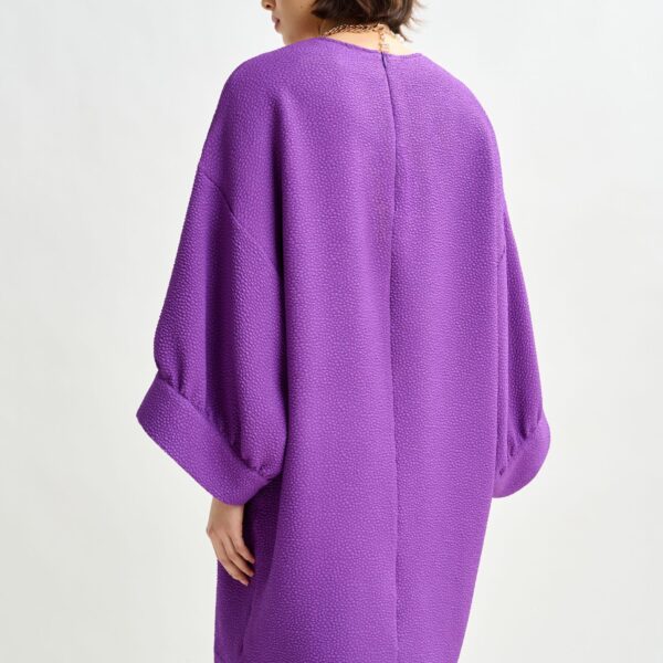 Essentiel Antwerp Purple mini dress with wide sleeves - Essentiel Antwerp Dresses - Colorful Belgian Design - Shop at Coveti