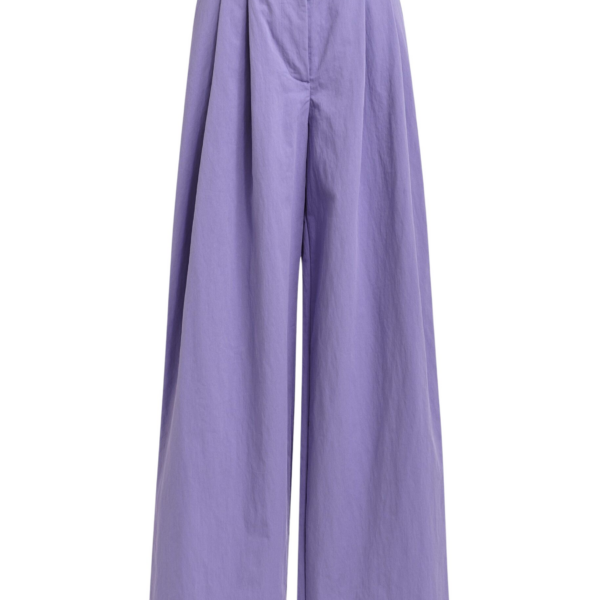 Essentiel Antwerp Purple pleated wide-leg pants - Essentiel Antwerp Pants - Colorful Belgian Design - Shop at Coveti