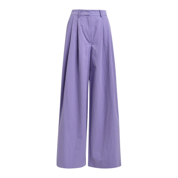 Essentiel Antwerp Purple pleated wide-leg pants - Essentiel Antwerp Pants - Colorful Belgian Design - Shop at Coveti