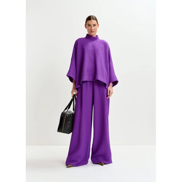 Essentiel Antwerp Purple wide-leg pants, view 2