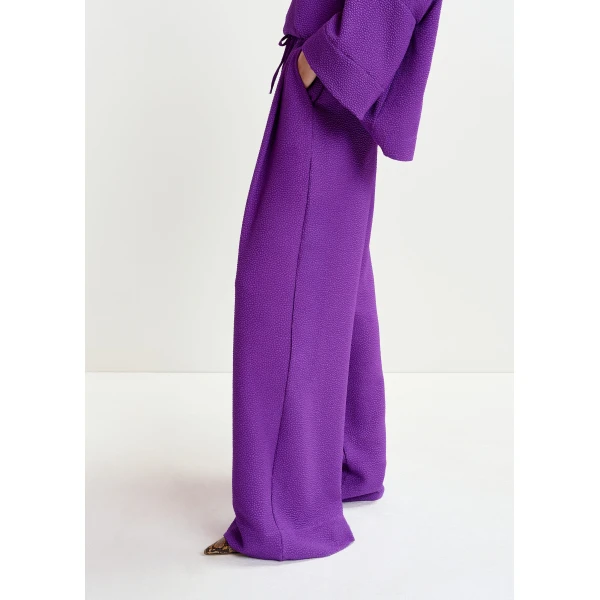 Essentiel Antwerp Purple wide-leg pants, view 4