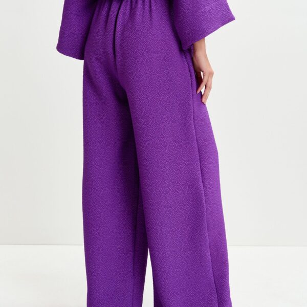 Essentiel Antwerp Purple wide-leg pants - Essentiel Antwerp Pants - Colorful Belgian Design - Shop at Coveti