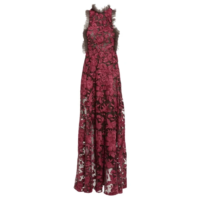 Raspberry-Chimera-Shawl-Long-Dress-Giambattista-Valli-Dresses-886505_nobg Giambattista Valli Raspberry Chimera Shawl Long Dress - Giambattista Valli Dresses - Romantic Couture - Shop at Coveti