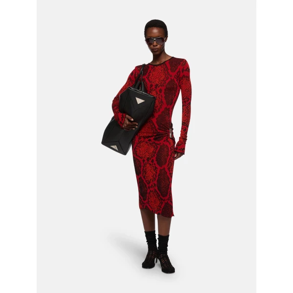 The Attico Red Midi Dress, view 2