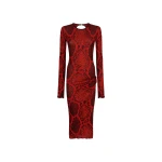 The Attico Red Midi Dress - The Attico Dresses - Designed by Gilda Ambrosio & Giorgia Tordini - Shop at Coveti