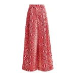Essentiel Antwerp Red and orange snakeprint wide-leg pants - Essentiel Antwerp Pants - Colorful Belgian Design - Shop at Coveti