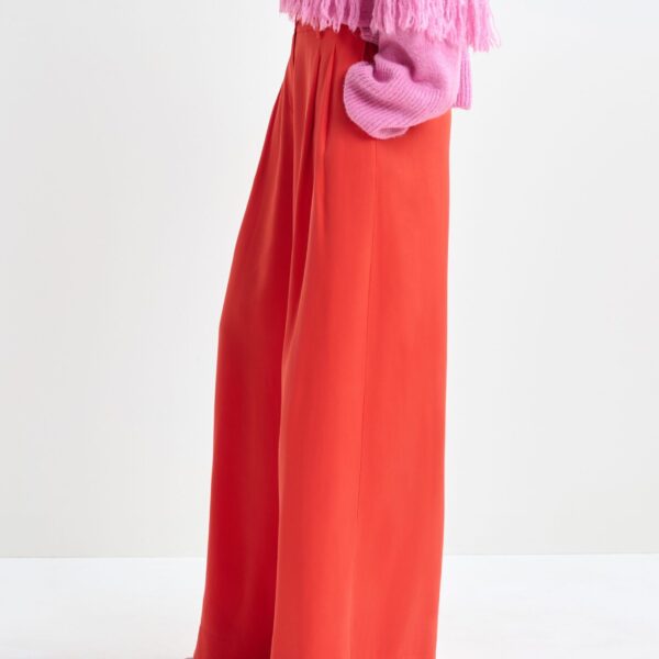 Essentiel Antwerp Red wide-leg pants - Essentiel Antwerp Pants - Colorful Belgian Design - Shop at Coveti
