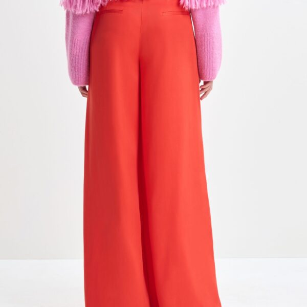 Essentiel Antwerp Red wide-leg pants - Essentiel Antwerp Pants - Colorful Belgian Design - Shop at Coveti
