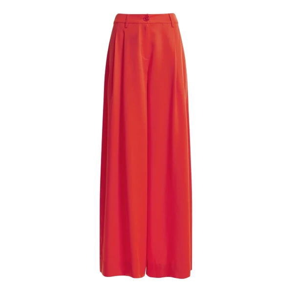 Essentiel Antwerp Red wide-leg pants - Essentiel Antwerp Pants - Colorful Belgian Design - Shop at Coveti