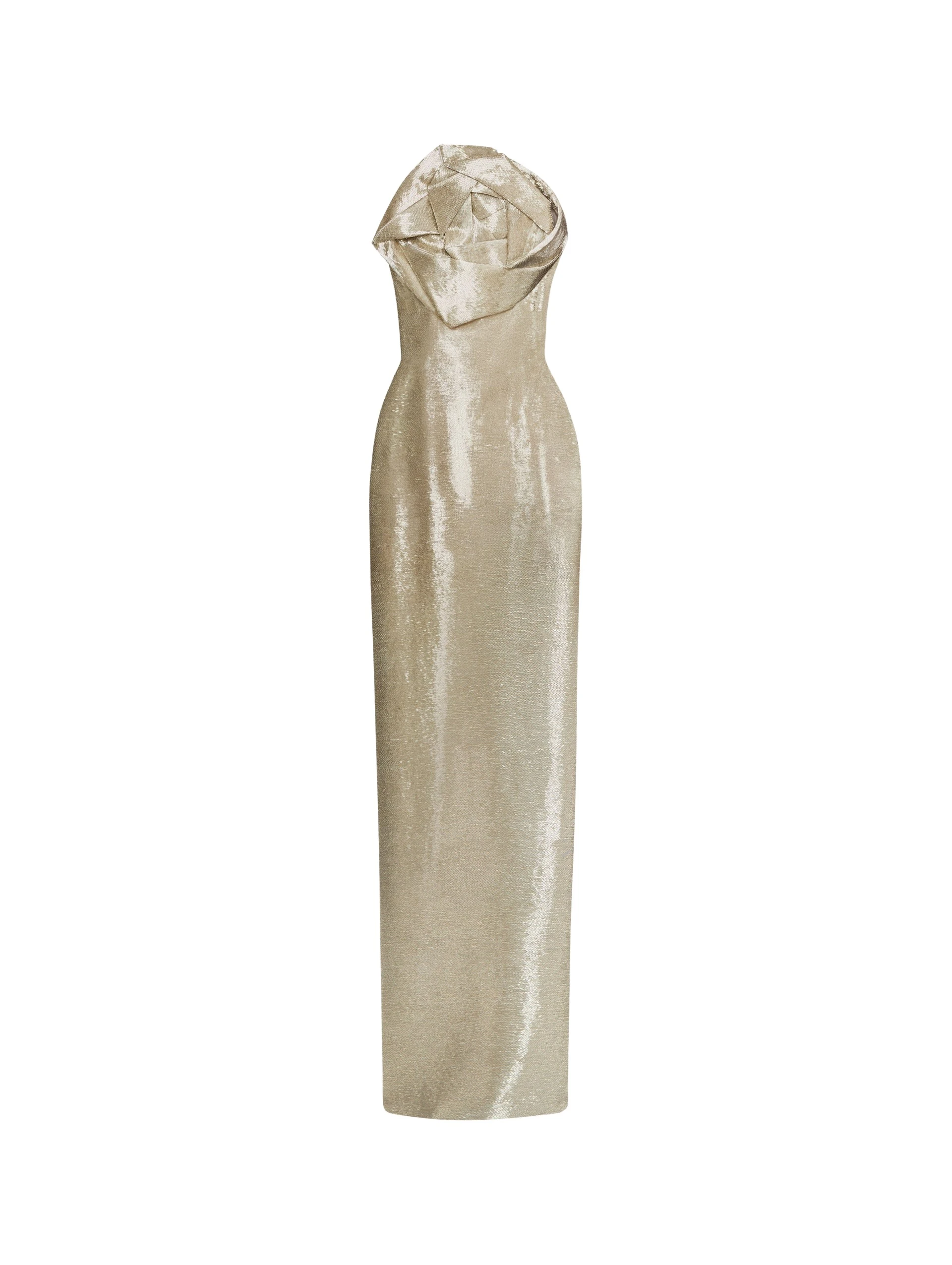 Rosette-Bugle-Bead-Column-Gown-Oscar-de-la-Renta-Dresses76062_nobg Oscar de la Renta Rosette Bugle Bead Column Gown - Oscar de la Renta Dresses - American Couture - Shop at Coveti
