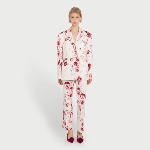 Giambattista Valli Ruby Pansies Ivory Jacket - Giambattista Valli Jackets - Romantic Couture - Shop at Coveti