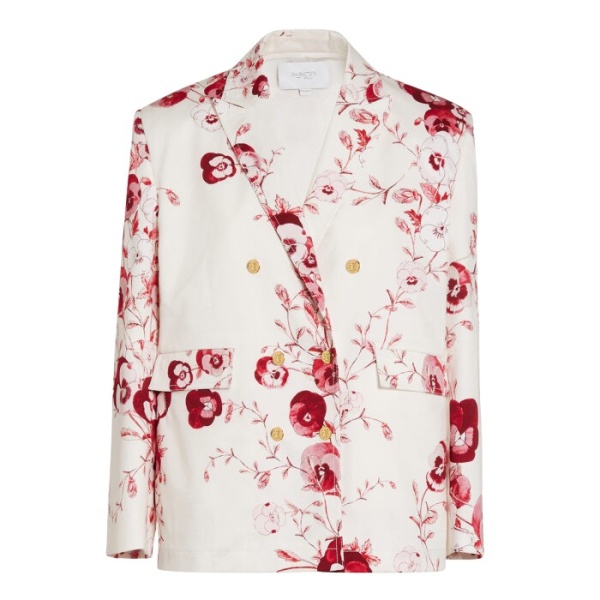 Giambattista Valli Ruby Pansies Ivory Jacket - Giambattista Valli Jackets - Romantic Couture - Shop at Coveti