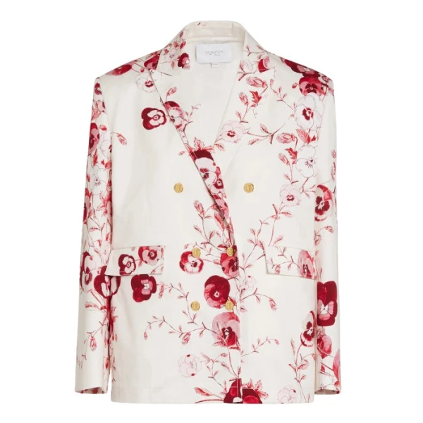Giambattista Valli Ruby Pansies Ivory Jacket - Giambattista Valli Jackets - Romantic Couture - Shop at Coveti