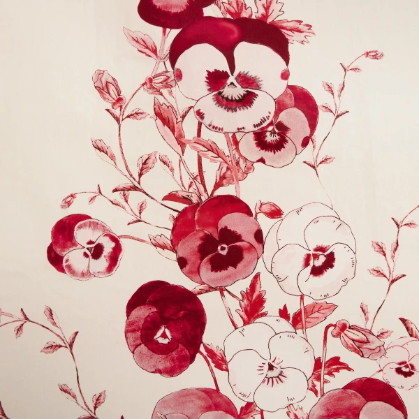 Giambattista Valli Ruby Pansies Ivory Poplin Blouse - Giambattista Valli Tops - Romantic Couture - Shop at Coveti