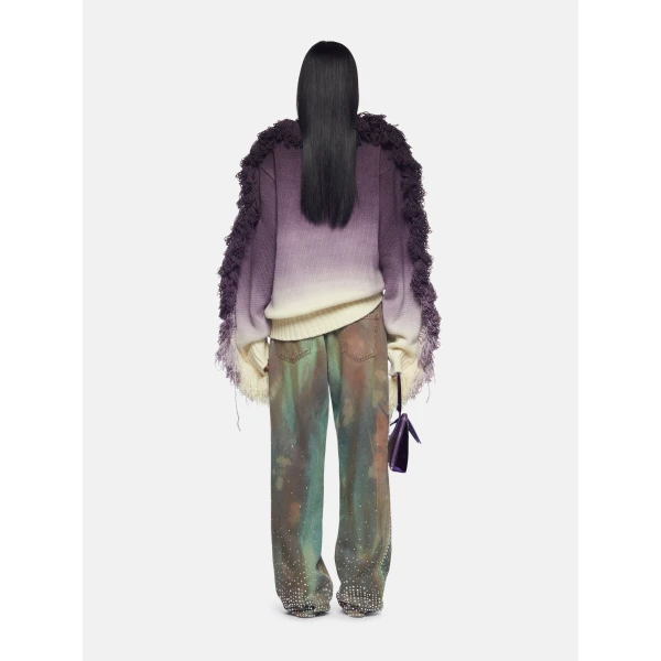 The Attico “Rundie” Purple Multishades Sweater, view 3