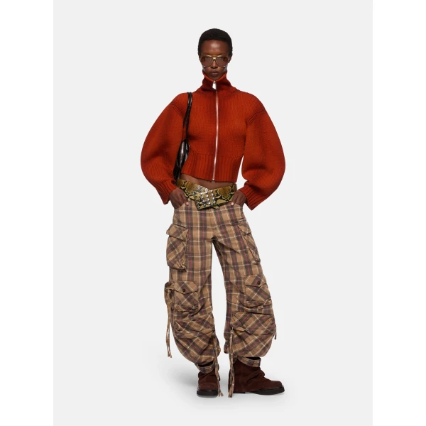 The Attico Rust Cardigan, view 2