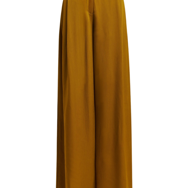 Essentiel Antwerp Rust wide-leg satin pants - Essentiel Antwerp Pants - Colorful Belgian Design - Shop at Coveti