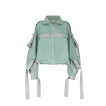 The Attico Sage Green Bomber - The Attico Jackets - Designed by Gilda Ambrosio & Giorgia Tordini - Shop at Coveti