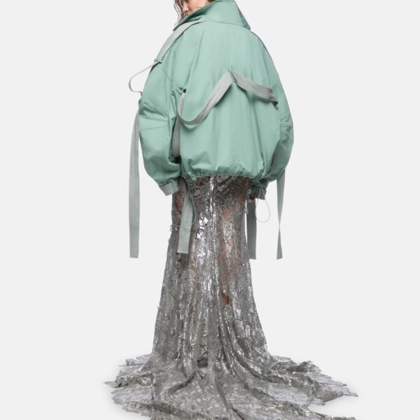 The Attico Sage Green Bomber - The Attico Jackets - Designed by Gilda Ambrosio & Giorgia Tordini - Shop at Coveti