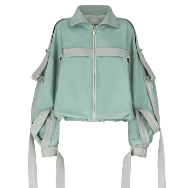 The Attico Sage Green Bomber - The Attico Jackets - Designed by Gilda Ambrosio & Giorgia Tordini - Shop at Coveti