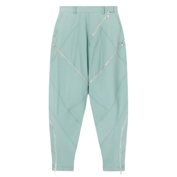 The Attico Sage Green Long Pant - The Attico Pants - Designed by Gilda Ambrosio & Giorgia Tordini - Shop at Coveti