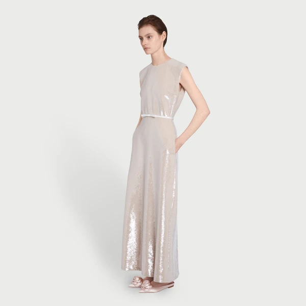 Giambattista Valli Sand Midi Sequin Dress - Giambattista Valli Dresses - Romantic Couture - Shop at Coveti