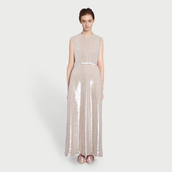 Giambattista Valli Sand Midi Sequin Dress - Giambattista Valli Dresses - Romantic Couture - Shop at Coveti