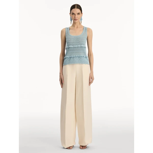 Oscar de la Renta Scallop Trim Tank - Oscar de la Renta Tops - American Couture - Shop at Coveti