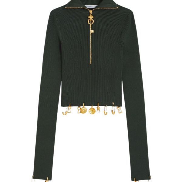 Schiaparelli Anatomical Charms Knitted Jumper Knitwear in Schiaparelli Authentic Luxury Fashion at Coveti