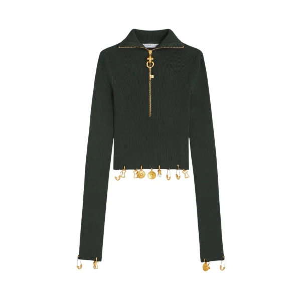 Schiaparelli Anatomical Charms Knitted Jumper Knitwear in Schiaparelli Authentic Luxury Fashion at Coveti