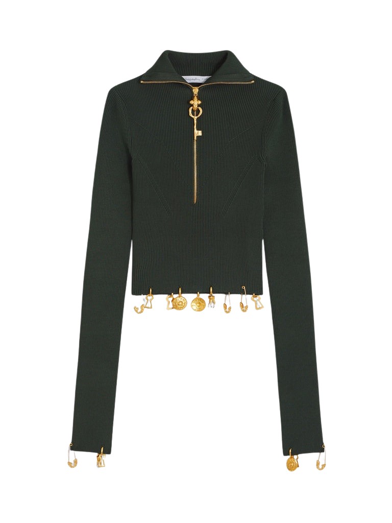 Schiaparelli Anatomical Charms Knitted Jumper Knitwear in Schiaparelli Authentic Luxury Fashion at Coveti